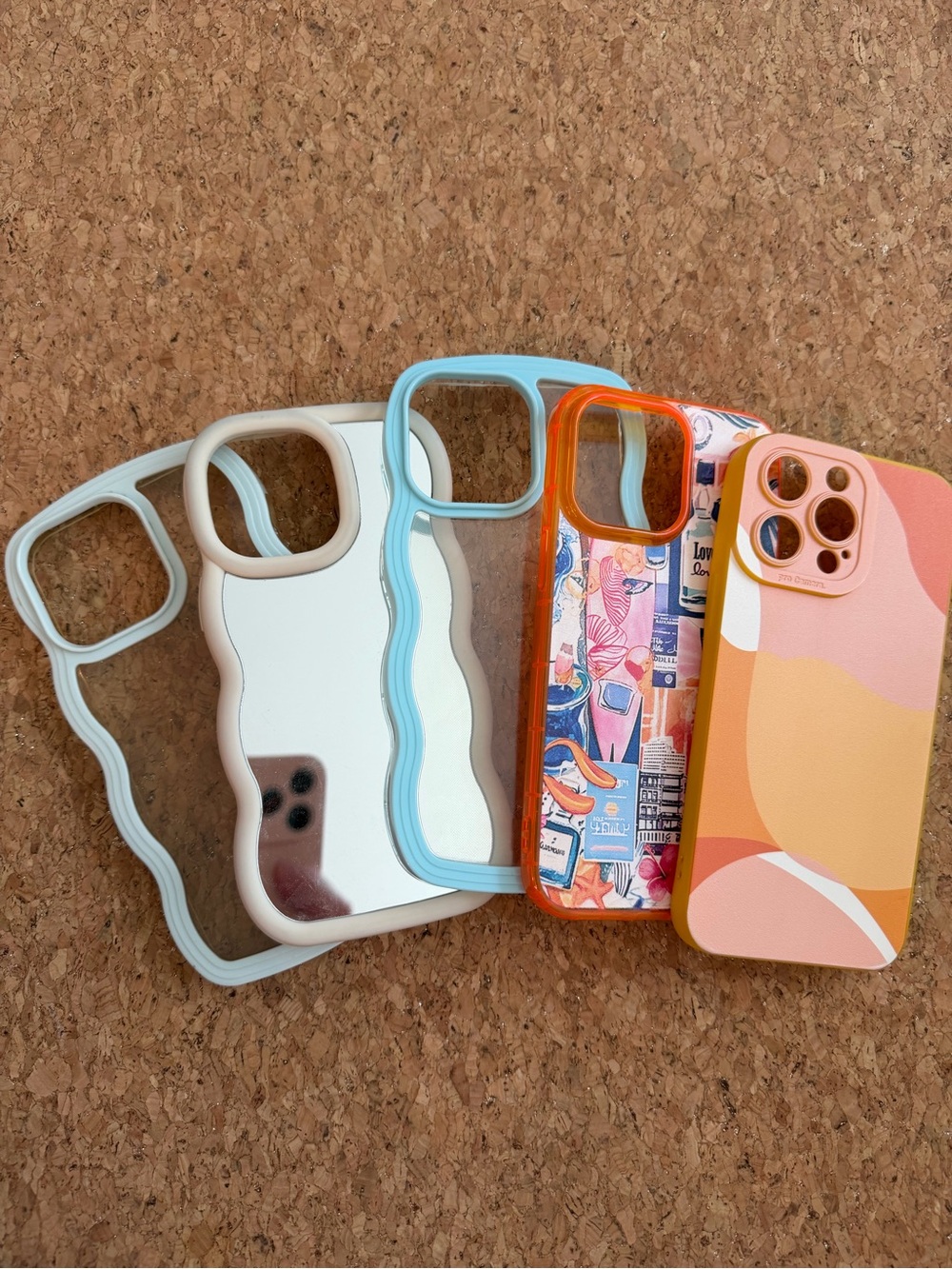 Mixed Color iPhone 14 Pro Max Cases - Pink, Orange, Blue, Clear